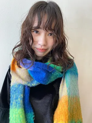 セミロング パーマ フレンチボブパーマ Yuukiのヘアスタイル
