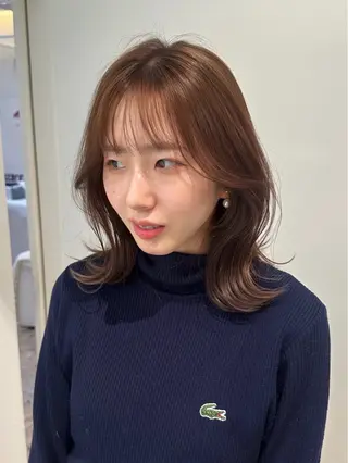 ミディアム カラー メンズカット ブリーチ ‬JINのヘアスタイル