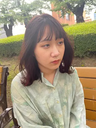ミディアム mopa りこのヘアスタイル