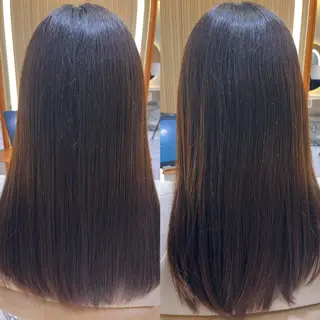 セミロング じょー／ボブ カット/白髪ぼかしのヘアスタイル