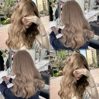 ロング カラー ヘアアレンジ ブリーチなし暖色特化 ❤️kanata❤️のヘアスタイル