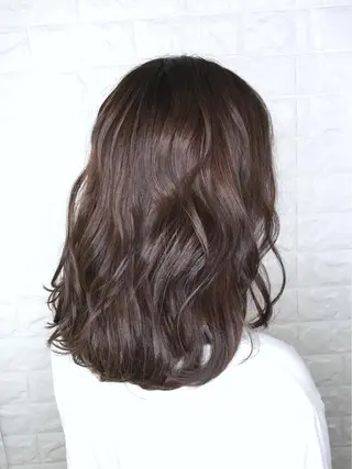 セミロング カラー 髪質改善縮毛矯正 美容師✂️山崎竜二のヘアスタイル