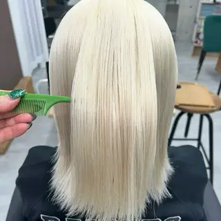 ミディアム カラー メンズ Acchon/心斎橋 💚ダブルカラーのヘアスタイル