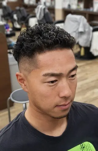 ショート パーマ 理容プラージュ燕三条 福井のヘアスタイル