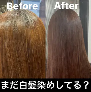 セミロング カラー ショート/脱白髪染め ☆宇﨑悠実のヘアスタイル