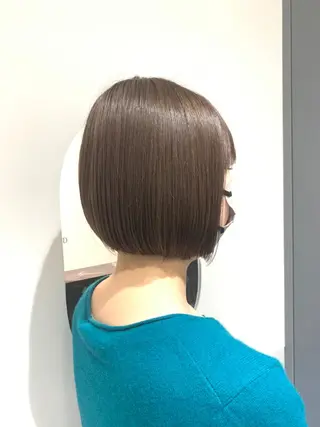 ショート カラー パーマ ヘアアレンジ 🖤小顔ボブ/ウルフ レイヤー🖤山本諒のヘアスタイル