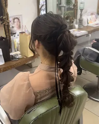 ロング ヘアアレンジ ヘアアレンジ 表参道 💠Ayano💠のヘアスタイル