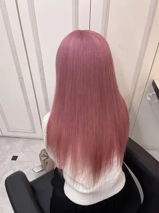 ロング カラー ピンク・ベージュ🩰 カラー🫧とらのヘアスタイル