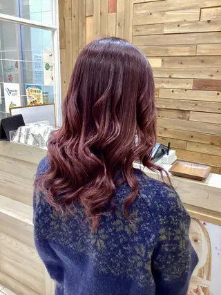 セミロング ちぐさ/暖色/ ワンカラー🤍のヘアスタイル