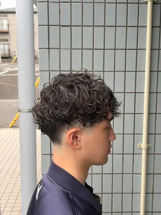 ミディアム パーマ メンズ 高橋 怜玖/仙台/長町のヘアスタイル