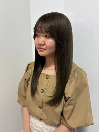 ロング カラー eMuエミュ‪ ¨̮⃝ayakaのヘアスタイル