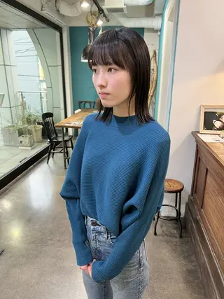 ミディアム 千葉 郁也のヘアスタイル