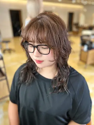 セミロング カラー カノエ下関熊野店 /つきかのヘアスタイル