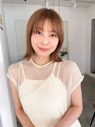 ミディアム 🇰🇷韓国ボブ/ 縮毛矯正🇰🇷愛誠のヘアスタイル