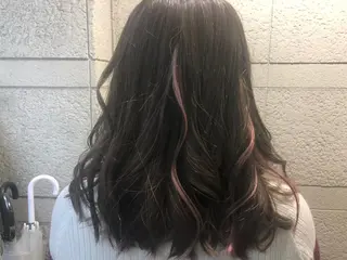 ミディアム カラー ワンホンレイヤー エクステづまのヘアスタイル