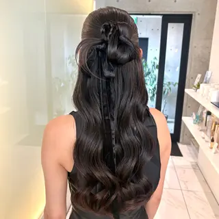 ロング ヘアアレンジ riko/レイヤー カット/ヘアセットのヘアスタイル