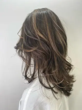 ロング カラー レイヤーカット 赤み消し　店長/大和のヘアスタイル