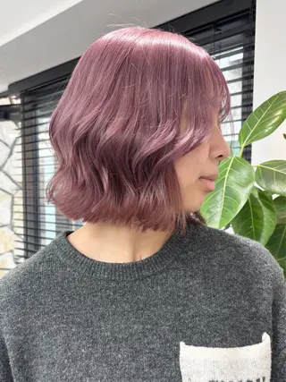 ミディアム ハイトーンカラー 🦋yuri🦋のヘアスタイル