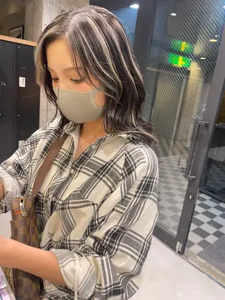ミディアム カラー タナカ タクヤのヘアスタイル