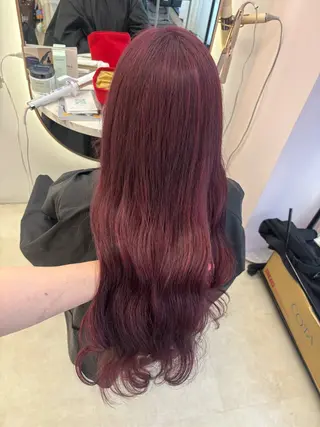 ロング カラー ayano/ピンク/ ラベンダーのヘアスタイル