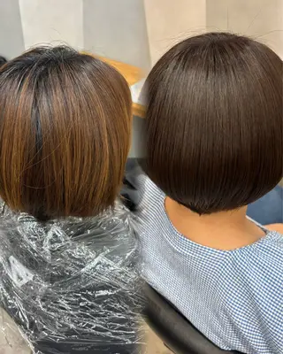 ショート 透明カラー✨️ みた ももかのヘアスタイル