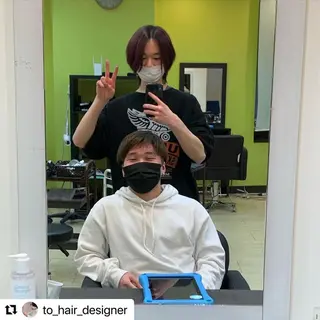 ショート カラー パーマ メンズ 🩷Eny terrace🩷のヘアスタイル