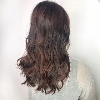 ロング カラー 小顔レイヤー/ ベージュ🤍Rieのヘアスタイル