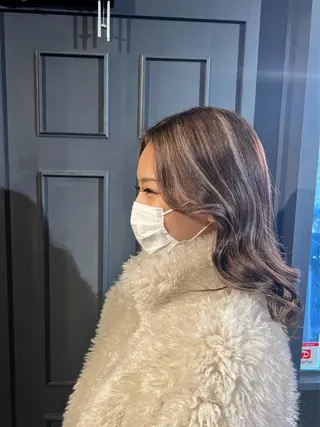 セミロング カラー Love&Hair Breit/下川のヘアスタイル