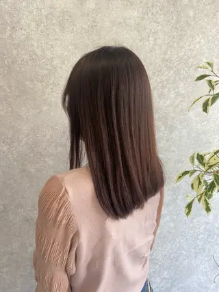セミロング カラー ナチュラル🪽透明感 艶カラー/吉塚樋口のヘアスタイル