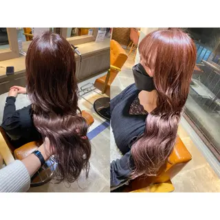 カラー 🩵盛れる顔周り/ 艶カラーemi🩵のヘアスタイル