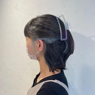 ミディアム 前田 菜奈子のヘアスタイル