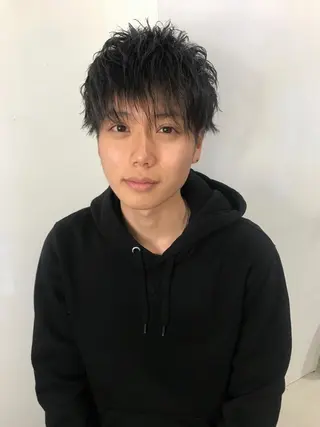 ショート カラー パーマ メンズ メンズ縮毛矯正 細谷碧海のヘアスタイル