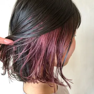ミディアム カラー 草野 圭音のヘアスタイル