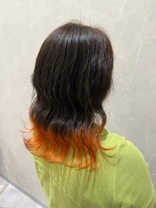 セミロング カラー 長谷川 紗羅のヘアスタイル