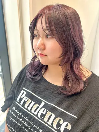 ミディアム カラー ヘアアレンジ yuka .のヘアスタイル