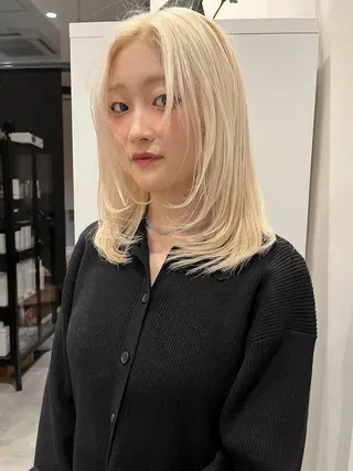 ミディアム カラー keshiki 大名のヘアスタイル