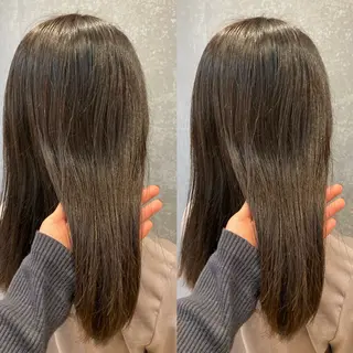 セミロング カラー み うのヘアスタイル