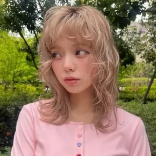 セミロング カラー レイヤー/暖色カラー 🎀はるのヘアスタイル