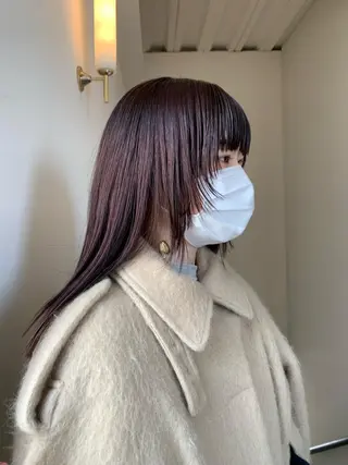 ミディアム カラー 本間 結衣のヘアスタイル