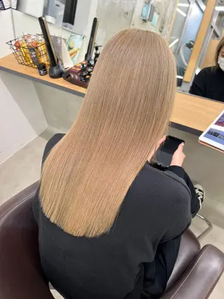 カラー パーマ ミディアム ヘアアレンジ 【ヘアケア特化型】 newi天王寺のヘアスタイル