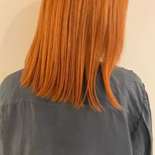 ミディアム カラー ヘアアレンジ 美髪矯正 韓国レイヤーのヘアスタイル