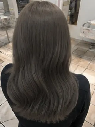 セミロング カラー 透明感カラー×美眉 🎀みゆう🎀のヘアスタイル