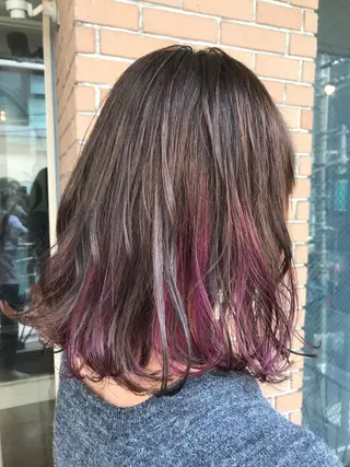 ミディアム カラー パーマ ヘアアレンジ メンズ キッズ ネイル マツエク・マツパ サロンドミルク 原宿のヘアスタイル
