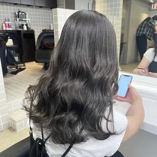 ミディアム カラー パーマ ヘアアレンジ メンズ キッズ ネイル マツエク・マツパ 🦋縮毛/韓国レイヤ ー/透明感カラー🦋のヘアスタイル