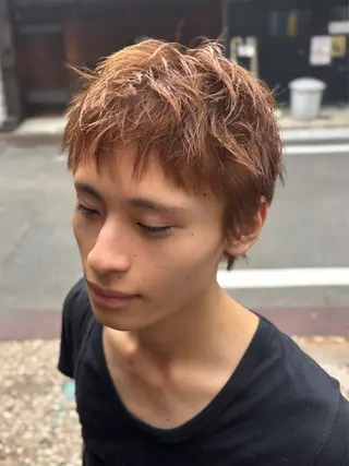ショート メンズ RAIA💎メンズ パーマ＆ブリーチ💎のヘアスタイル