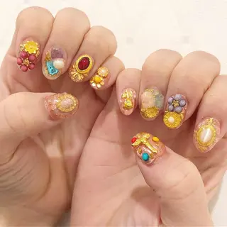 ネイル 【OKIKA】 らん🦖🌈🧡のマツエク・マツパデザイン
