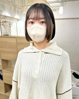 ショート カラー パーマ 髪質改善 縮毛矯正/ レイヤー/銀座/本木のヘアスタイル