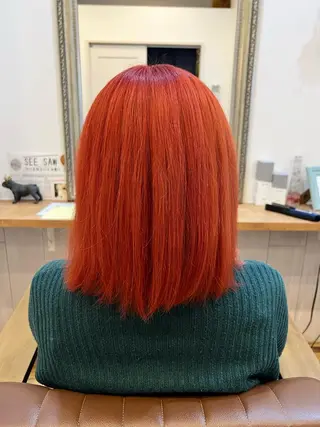 ミディアム カラー 🐰ハイトーンカラー 畠山 渡🐰のヘアスタイル