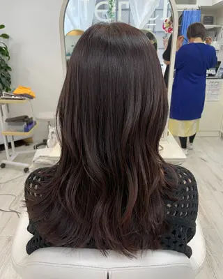 セミロング 町田 あみのヘアスタイル
