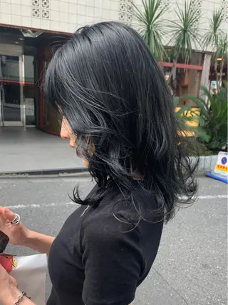 ミディアム カラー ヘアアレンジ 憧れの艶ハイトーンへ 🌙サイダサキのヘアスタイル